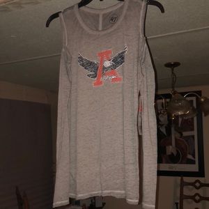 ladies cold shoulder long sleeves  T shirt War Eagle... A U Tigers... size ... M
